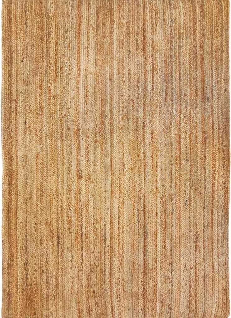 Teppich handgefertigt, geflochtene Jute, natürliche Linien, Produktbild 