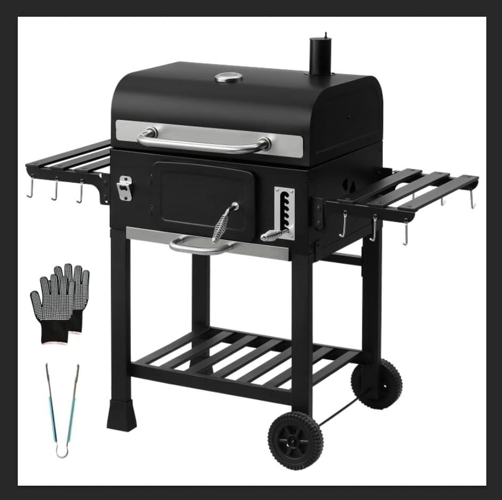 TEENO Chariot de Cuisson au Charbon de Bois XXL, Barbecue Image du produit 