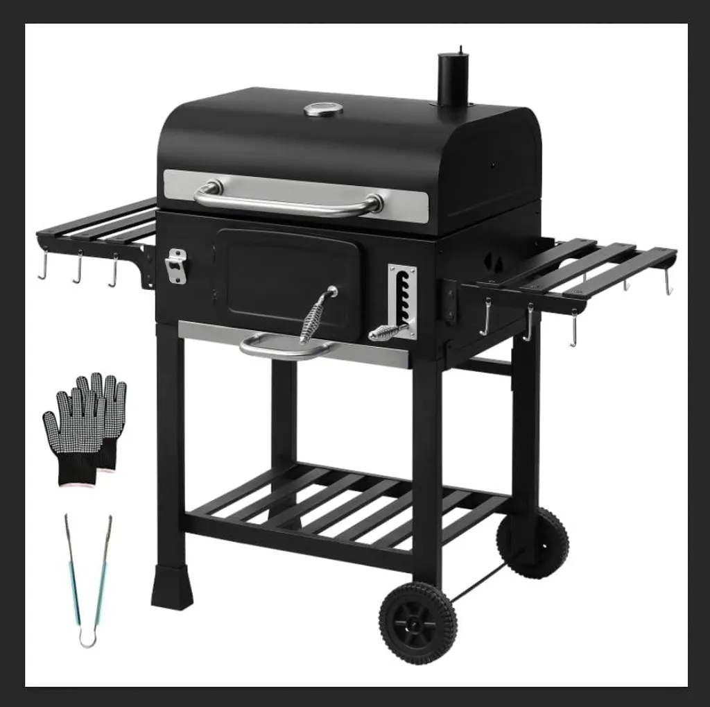 Barbecue à Charbon XXL Anti-Brûlure avec Contrôle de Température Précis