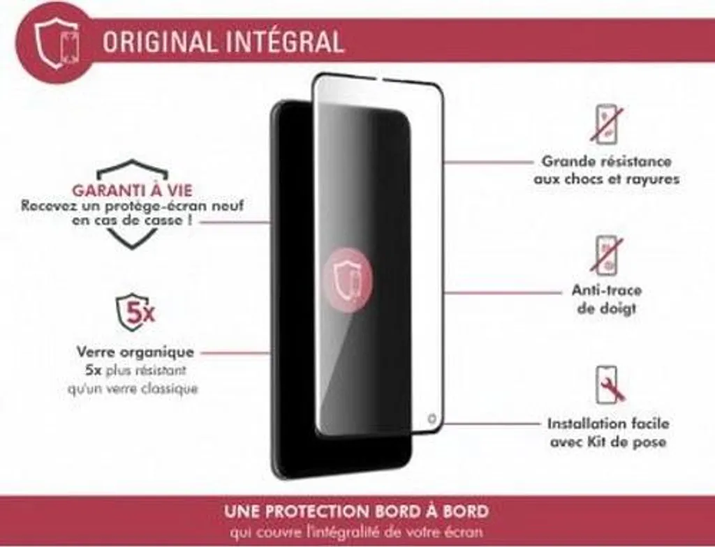 Vetro di forza, pellicola organica 2.5D originale Samsung Galaxy S21 Plus 5G, trasparente