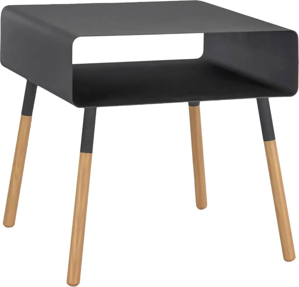 Table d'Appoint en Acier et Bois PLAIN L35 cm - Qualité Japonaise Robuste - 11