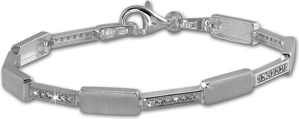 Bracelet SilberDream Square en Argent 925 blanc 18,8cm D2SDA454W Chic