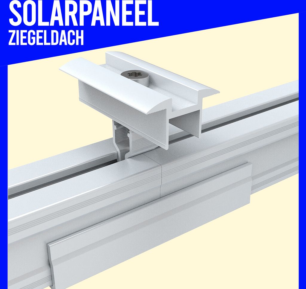 Photovoltaik Solarpanel Halterung 2x Montage Set Ziegeldach Produktbild 9