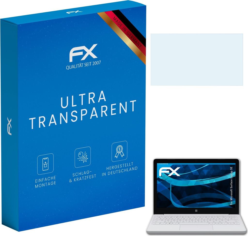 atFoliX FX-Clear 2x Schutzfolie kompatibel mit Microsoft Surface Laptop SE Displayschutzfolie