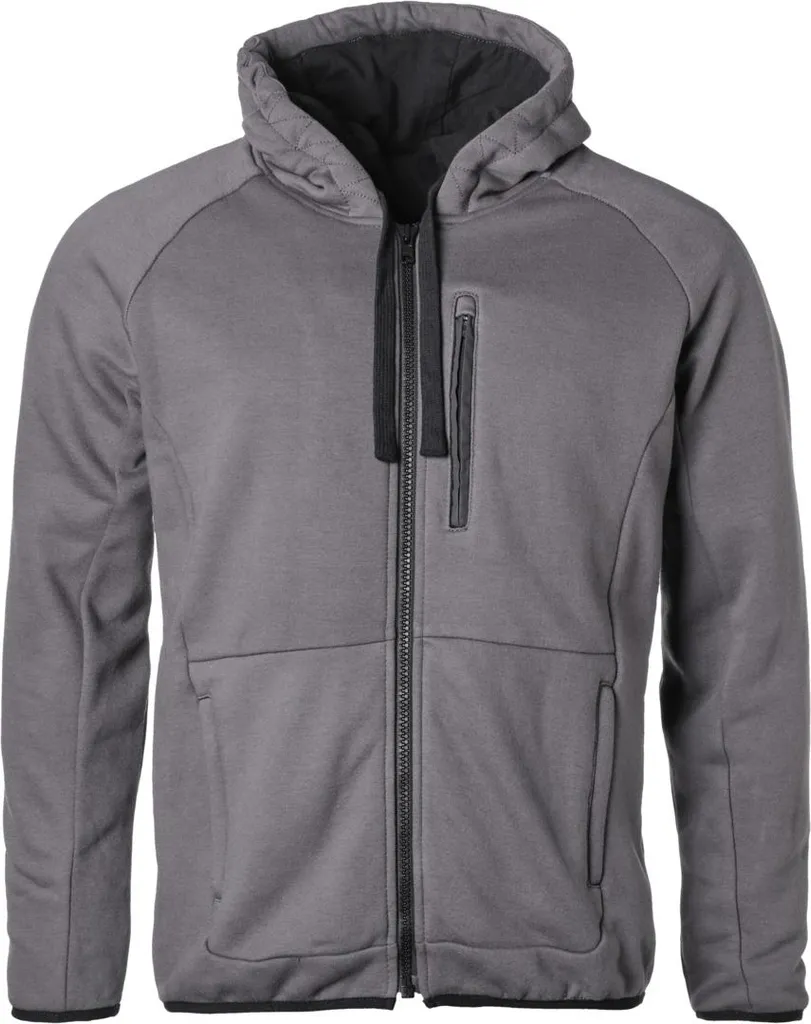 Sweat à capuche zippé GMS Hoodie Aras gris XL idéal mi-saison