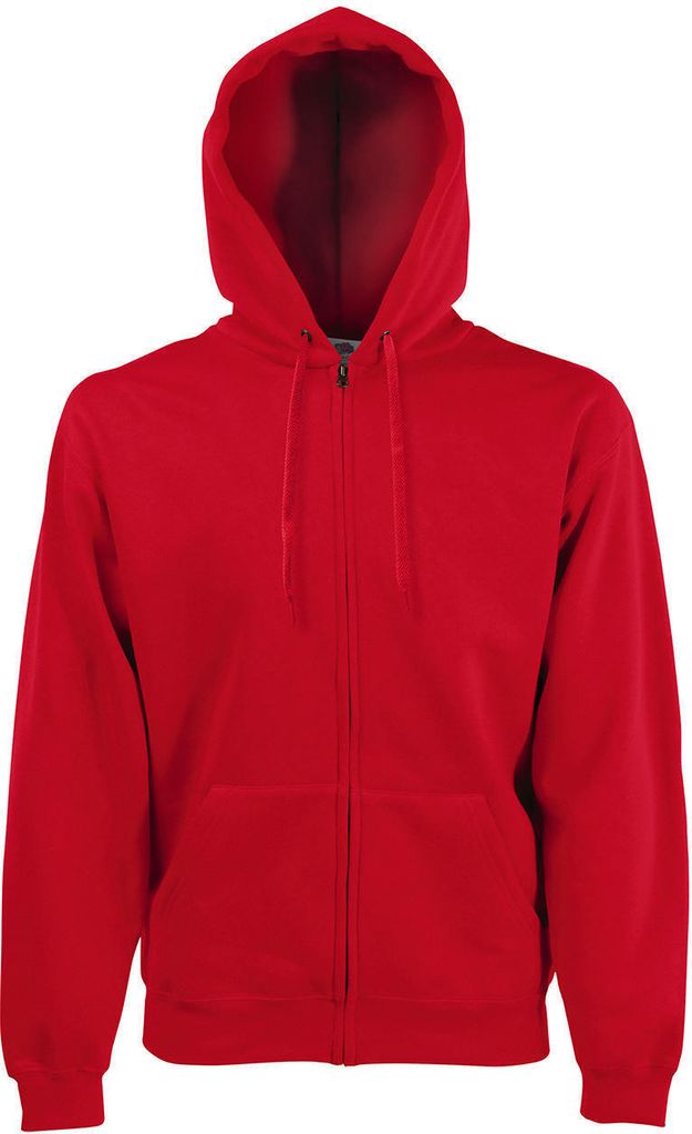 Fruit of the Loom 62-034-0 | Premium Hooded Sweat-Jacket - Farbe: Red - Größe: M