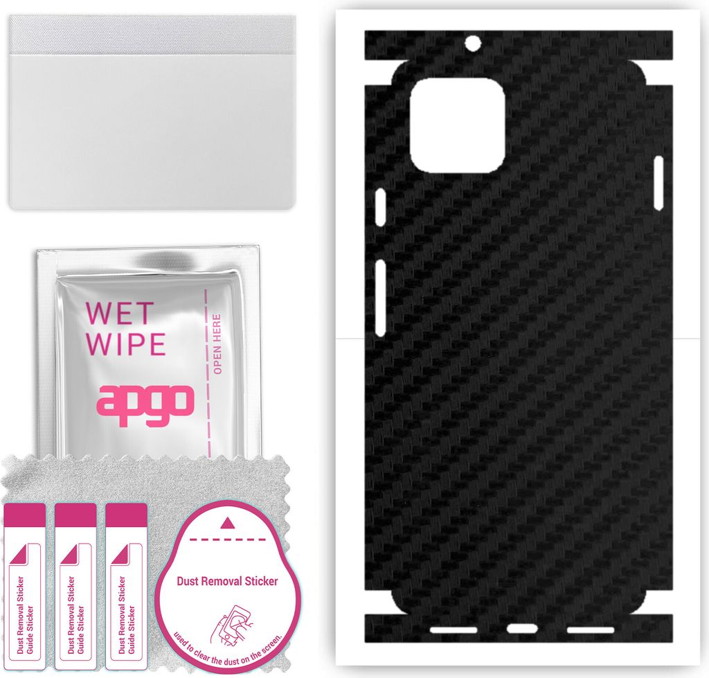 apgo Rückseite + Seiten Schutzfolie, Skin, kompatibel mit Google Pixel 4, Hinten Displayschutzfolie aus Vinylfolie, kratzfest, einfache Montage - ...