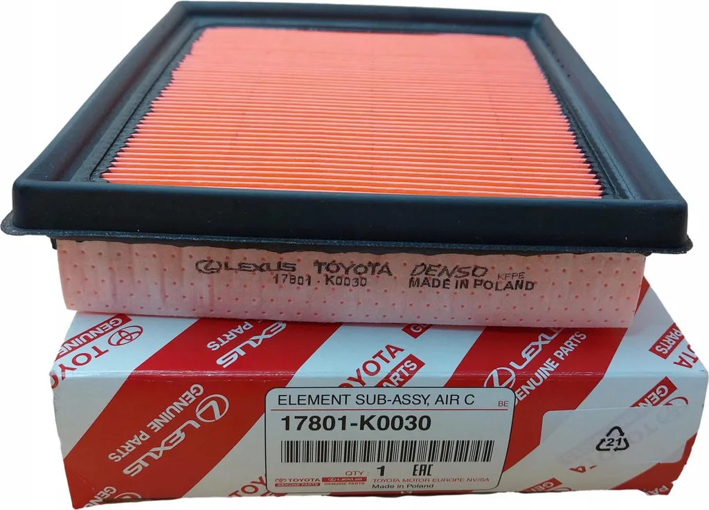 Filtre à air d'origine Toyota Aygo X et Yaris - Référence OE 17801-K0030