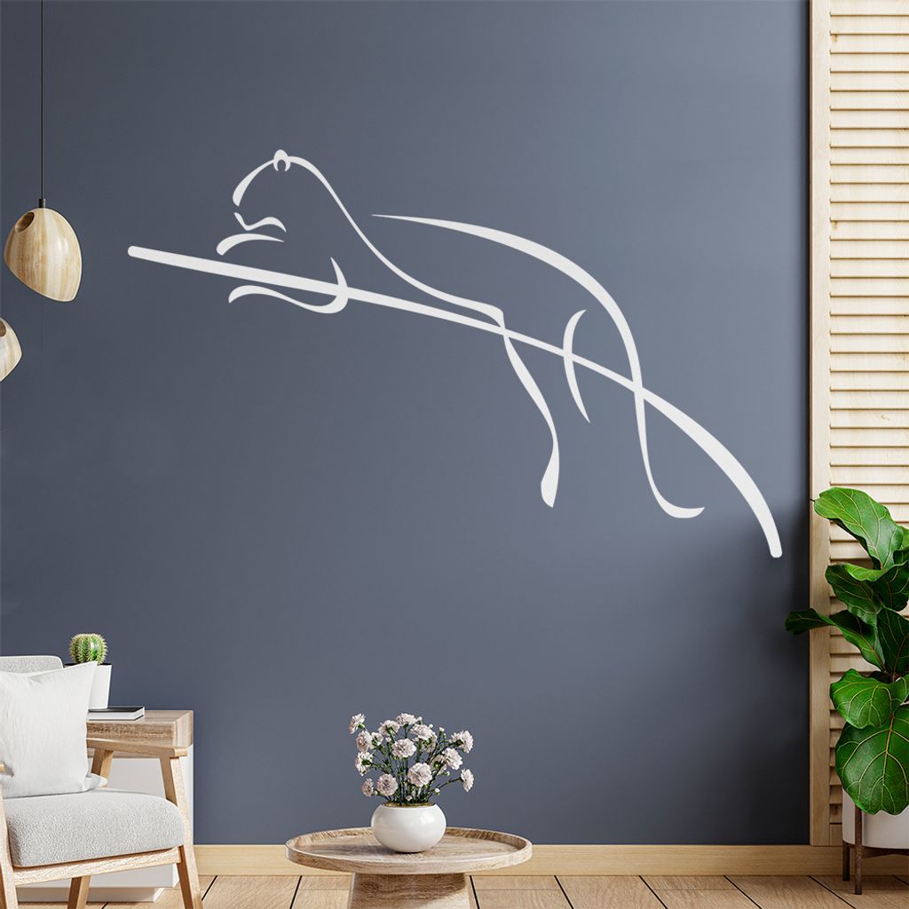 Raubkatze Linien Wandtattoo in 6 Größen - Wandaufkleber Wall Sticker - Dekoration, Küche, Wohnzimmer, Schlafzimmer, Badezimmer