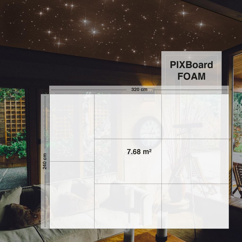 Bausatz Pixlum FOAM LED Sternenhimmel (240 cm x 320 cm) mit 240 PixLEDs - Kaltweiß