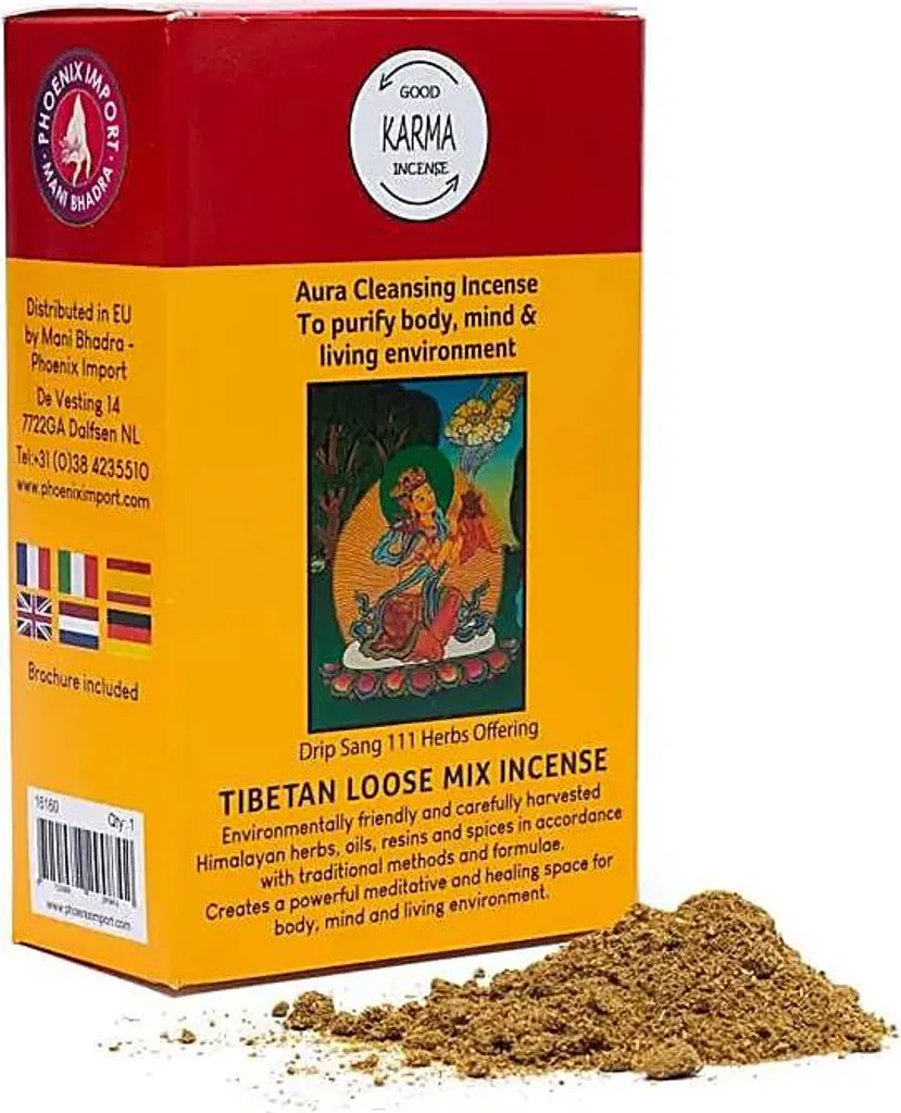 Encens en Poudre Tibétain pour Méditation et Nettoyage de l'Aura