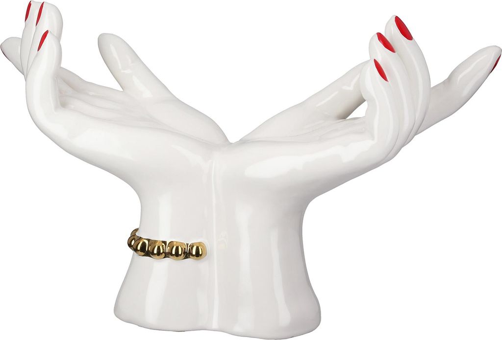GILDE Dekoobjekt Hands weiß H. 22 cm, 61176