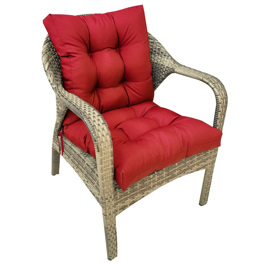 Coussin de chaise extérieur imperméable pour fauteuil de terrasse rouge