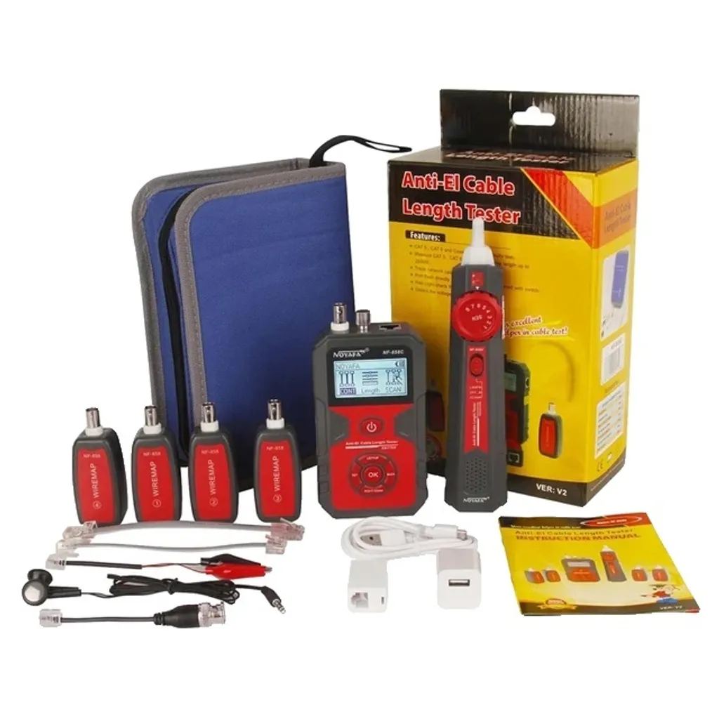 Tester per cavi di rete, funzione VFL, display digitale LCD, NF-858C