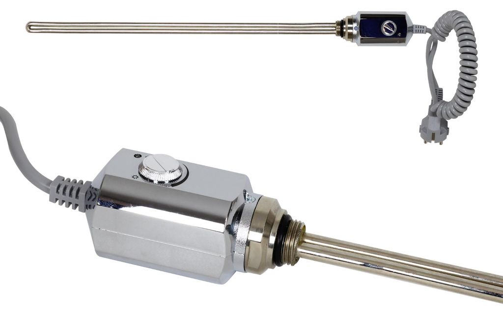 Elektro Heizstab Heizlanze 1/2" Heizpatrone Heizelement Chrom 600 W