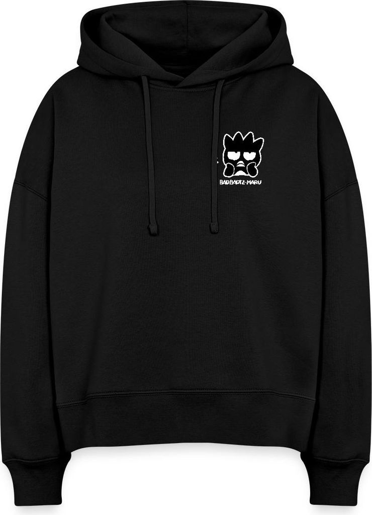 Spreadshirt Bad Badtz-Maru Portrait Frauen Boxy Organic Hoodie, S, Schwarz