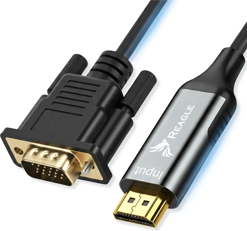 Adattatore HDMI VGA 1m Reagle - Cavo Video Full HD per Proiettore