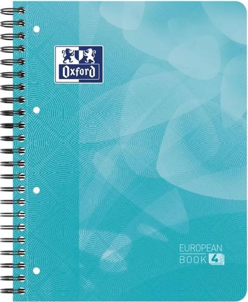 Cahier de projet A4+ Oxford École Ligné 240 Pages avec 4 Trous Aqua x5