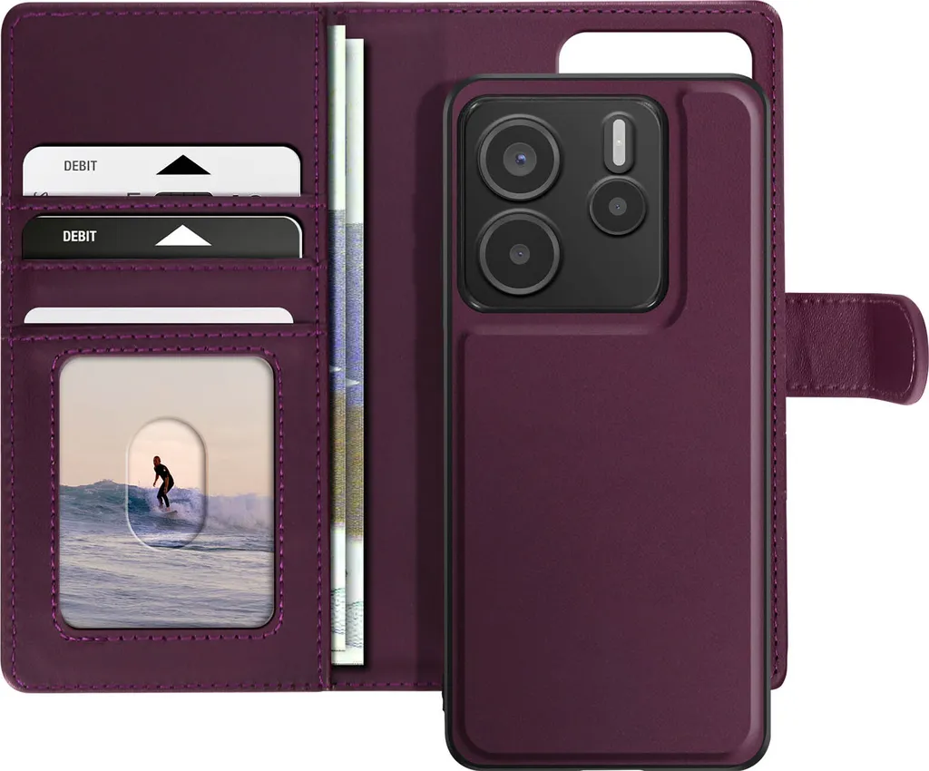 Custodia Mayaxess Xiaomi Redmi Note 14 5G Viola - Cover 2-in-1 Magnetica