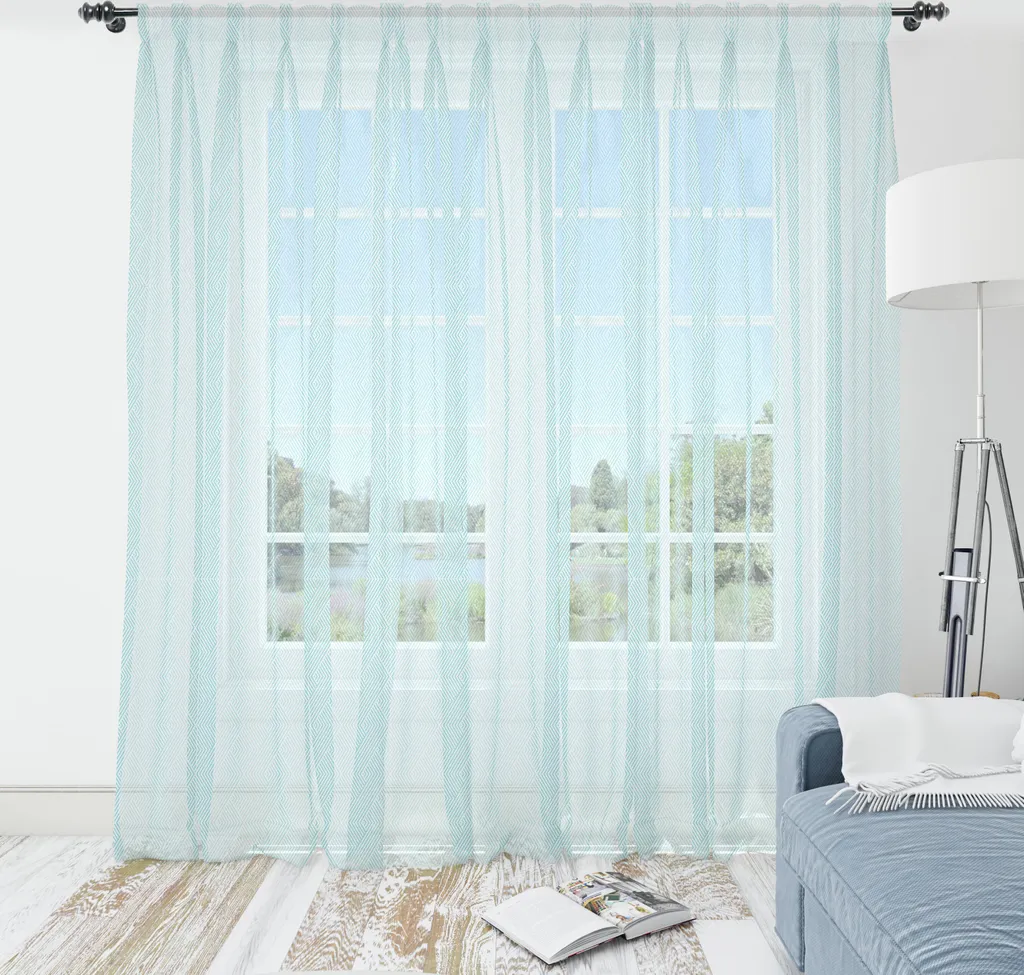 Arazzo Soggiorno Abakuhaus 210x274 Verde Acqua Raso Astratto