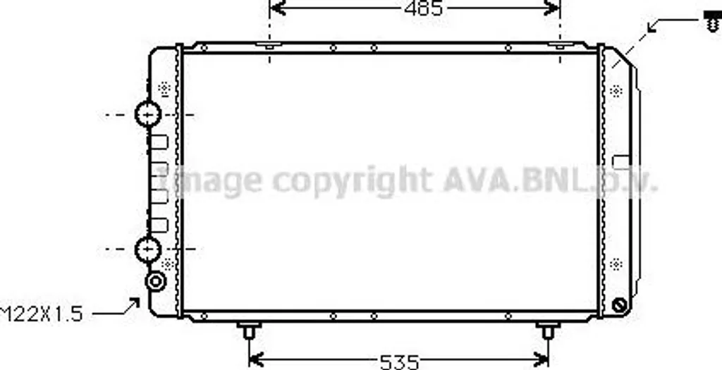 Radiateur de refroidissement moteur pour Jumper Ducato Boxer OE 1301JK