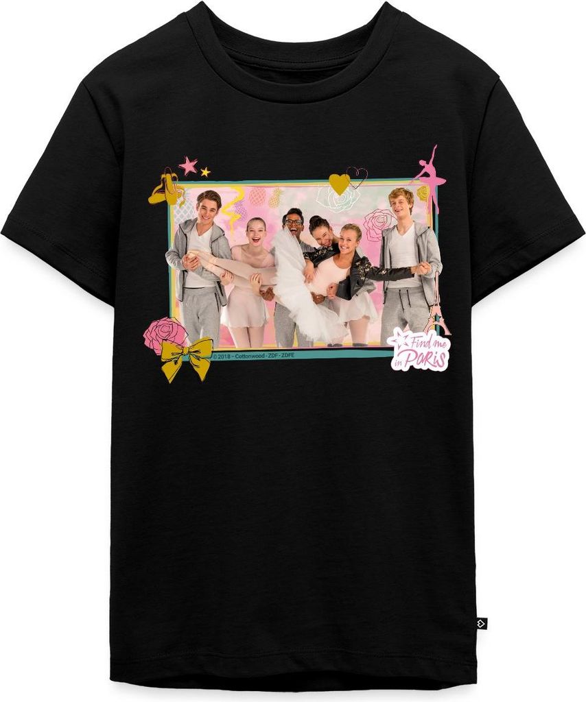 Spreadshirt Find me in Paris Charaktere Teenager Premium T-Shirt, 146/152 (10 Jahre), Schwarz