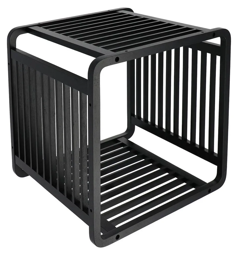 Meuble de rangement modulable SMART KUBE en bois de bambou et métal noir