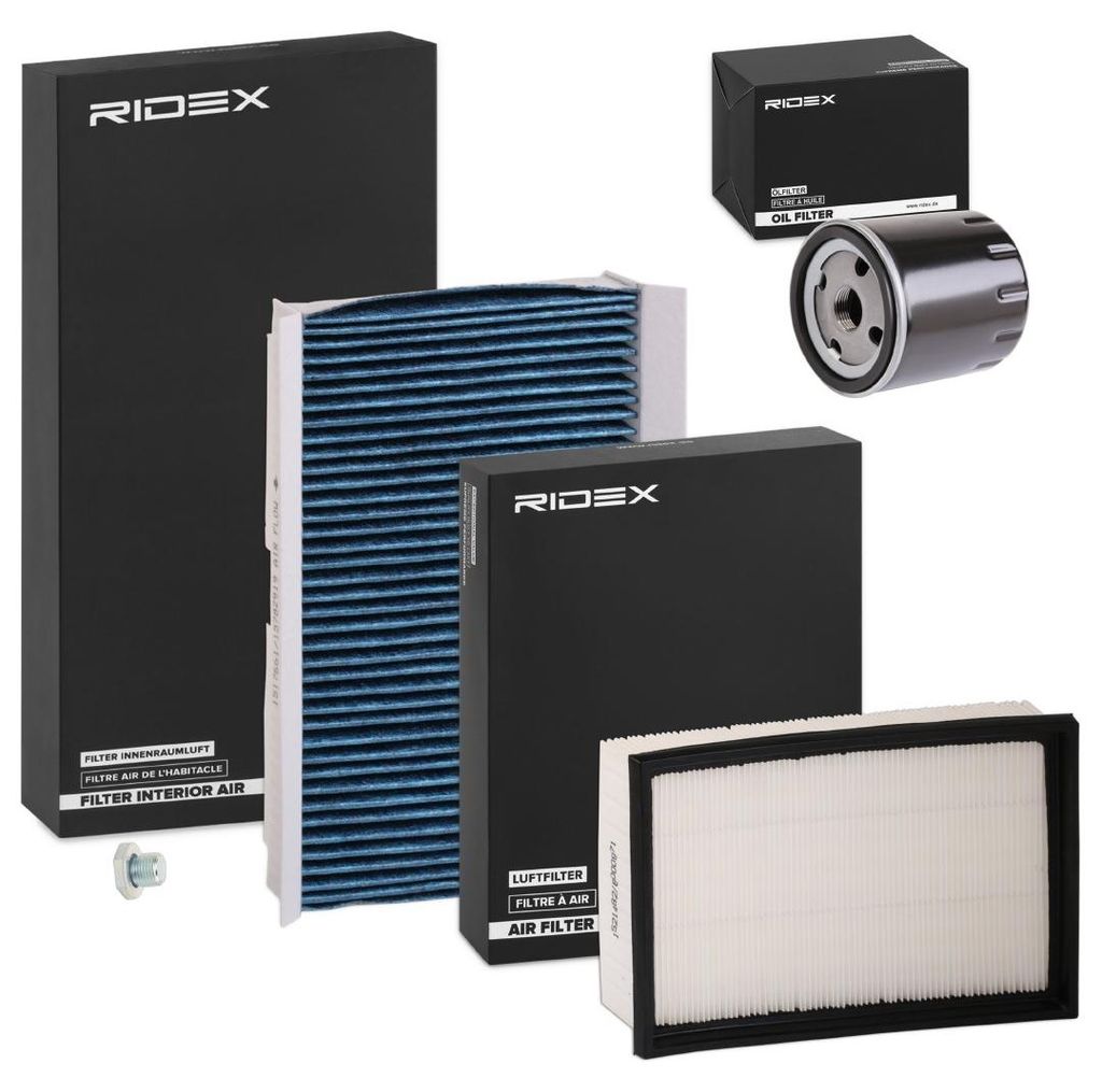 RIDEX Filterset Inspektionspaket Filtersatz passend für PEUGEOT 307 CC (3B) 307 (3A/C) 307 SW (3H) 307 Break (3E) 307 Stufenheck 307 SW Kasten/Kombi