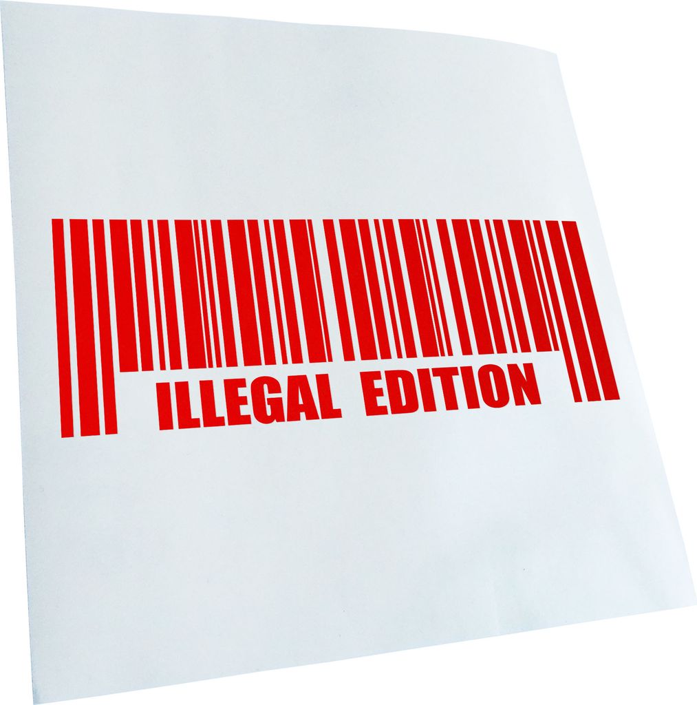 Kiwistar - Autoaufkleber - Illegal Edition - Rot - 24x8cm - Aufkleber für Auto, Laptop, Fahrrad, LKW, Motorrad mehrfarbig JDM Decal Racing