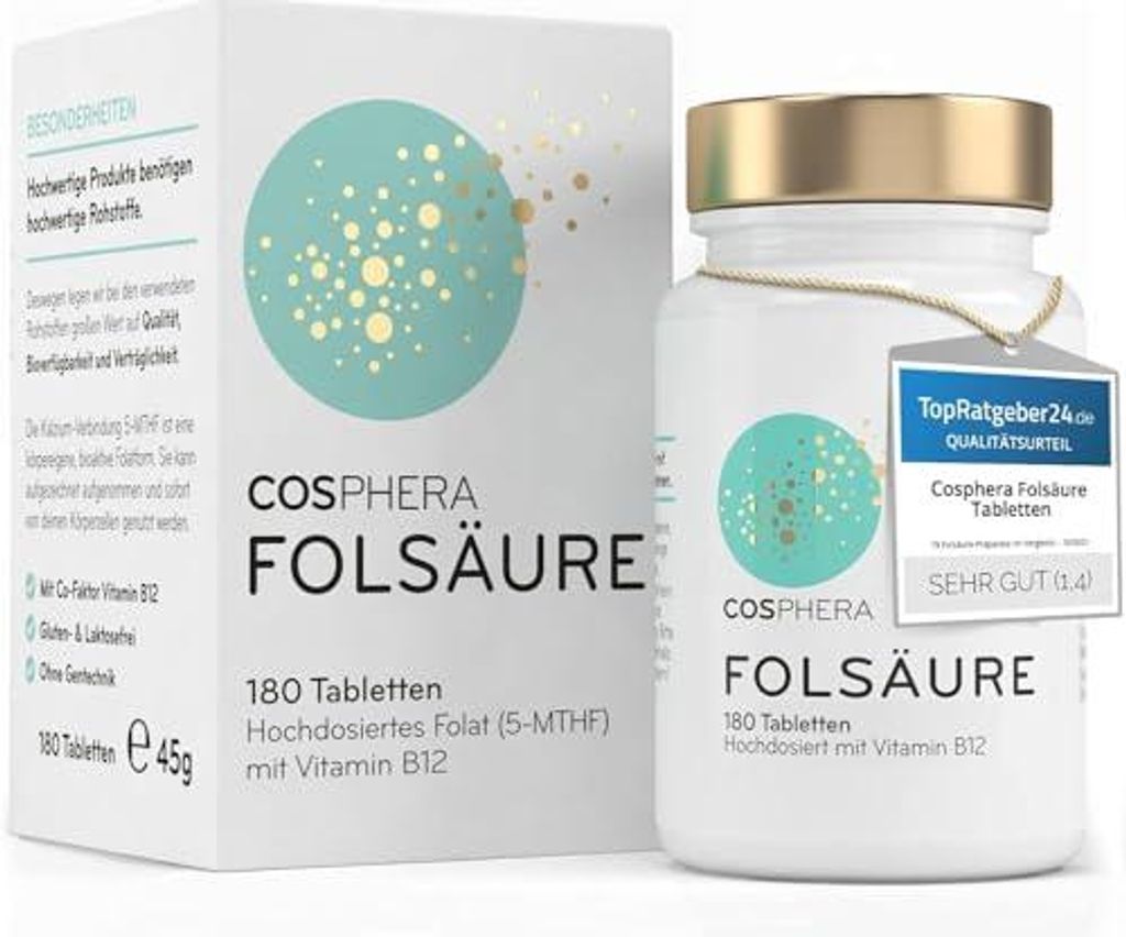 Cosphera, integratore di acido folico 800 µg con vitamina Immagine del prodotto 