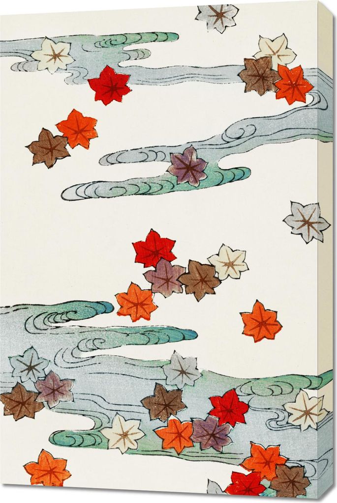 Bild 60x90cm Herbst, Japanisches Vintage Bijutsukai für das Wohnzimmer