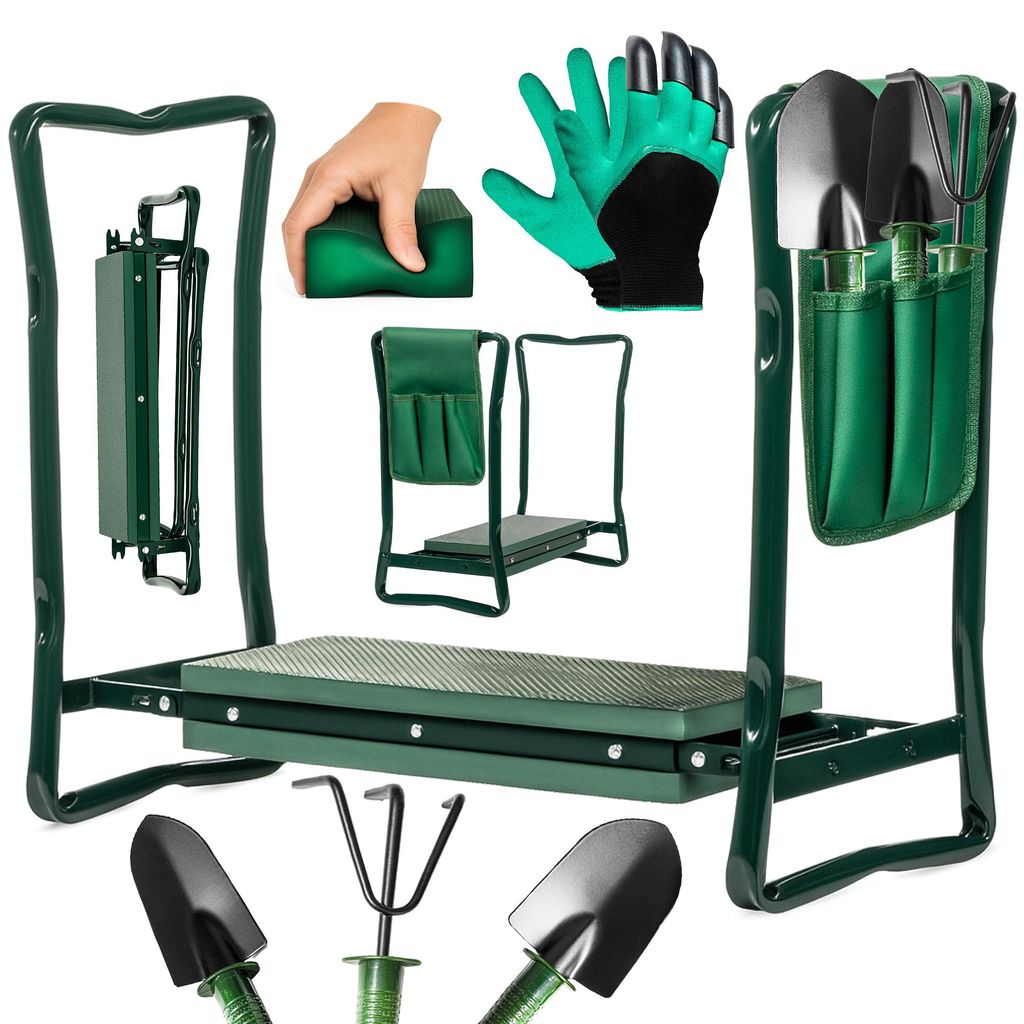 Valle Verde 5in1 Gartenset Kniebank, Sitzbank, Kniekissen, Produktbild 