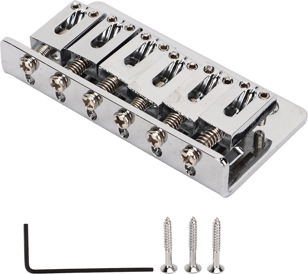 Gitarrenbrücke, Silber Gitarrenbrücke, feste Gitarrenbrücke, elektrische Gitarrenbrücke, Metall Gitarrenbrücke, Gitarrenbrücke Ersatz