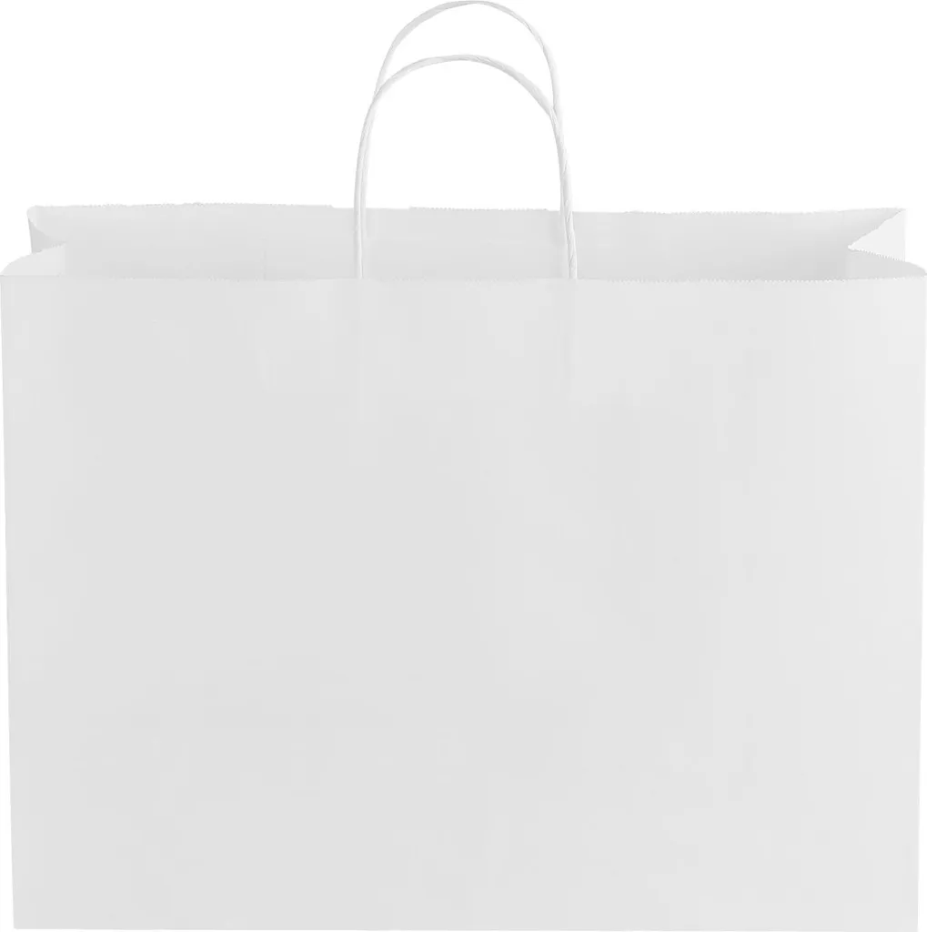 Sac kraft blanc indéchirable 40x15x30 cm pour éviter les ruptures x100