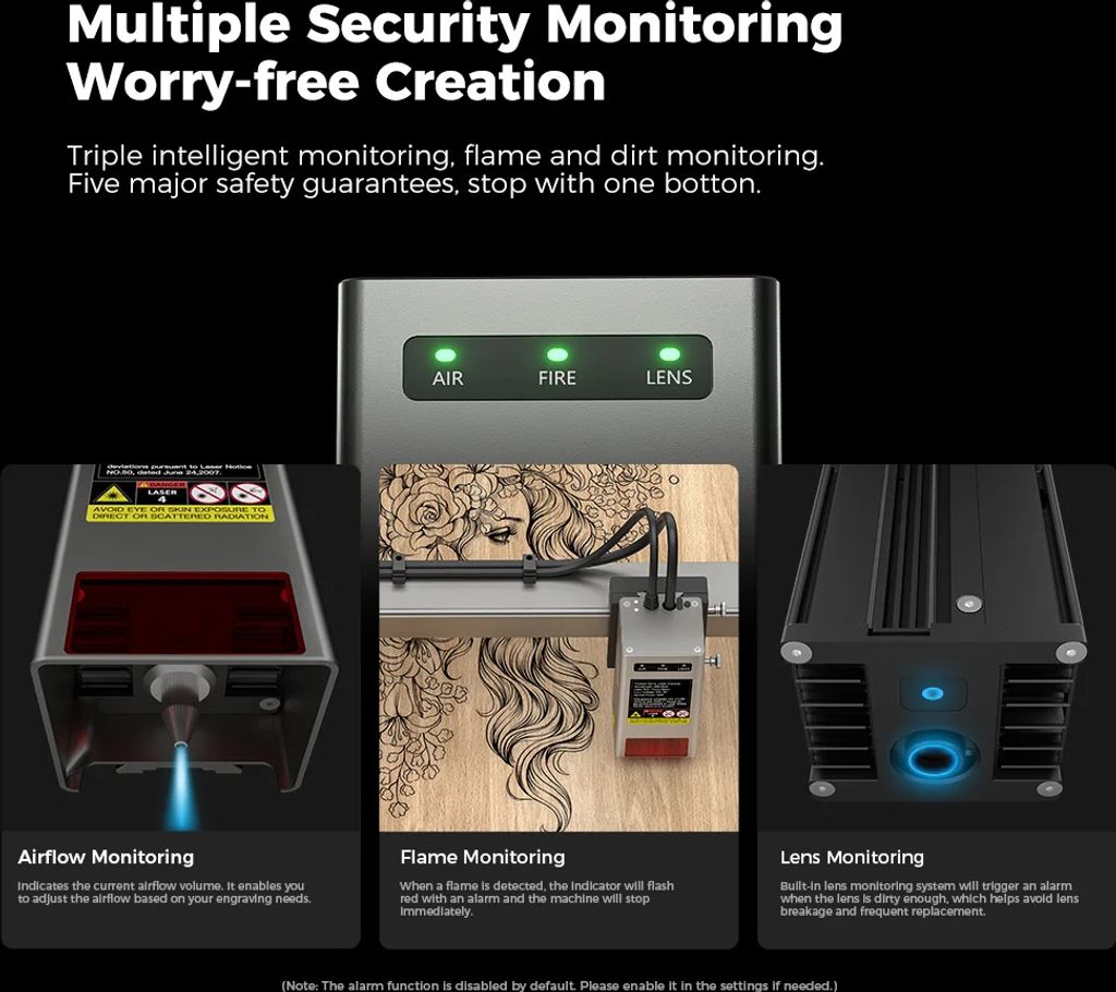 Creality Falcon 2 Pro 22W Graviermäschine Geschlossen, mit Produktbild 16