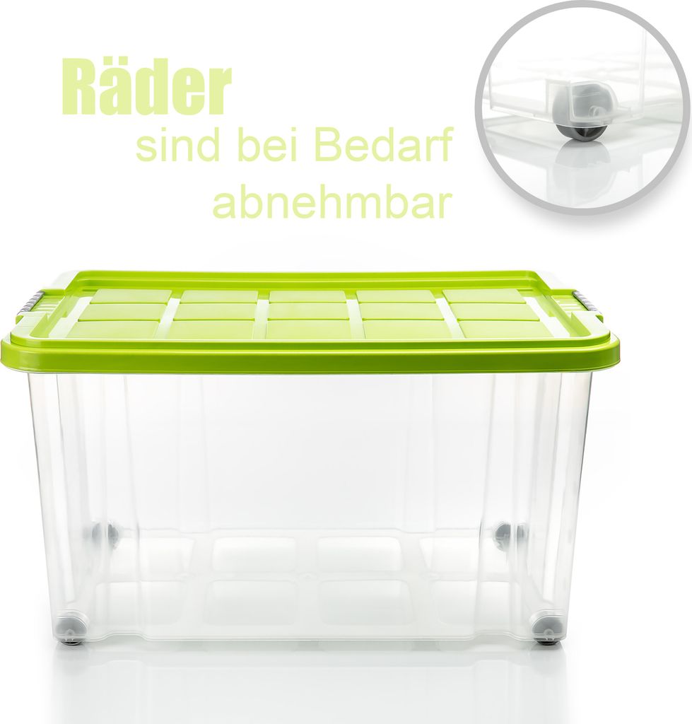 BigDean 4 Stück 60 L Aufbewahrungsbox mit Deckel groß Produktbild 8