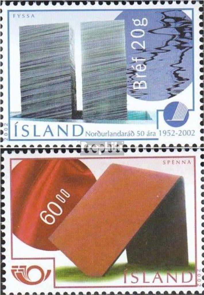 Briefmarken Island 2002 Mi 1005-1006 (kompl.Ausg.) postfrisch Kunst