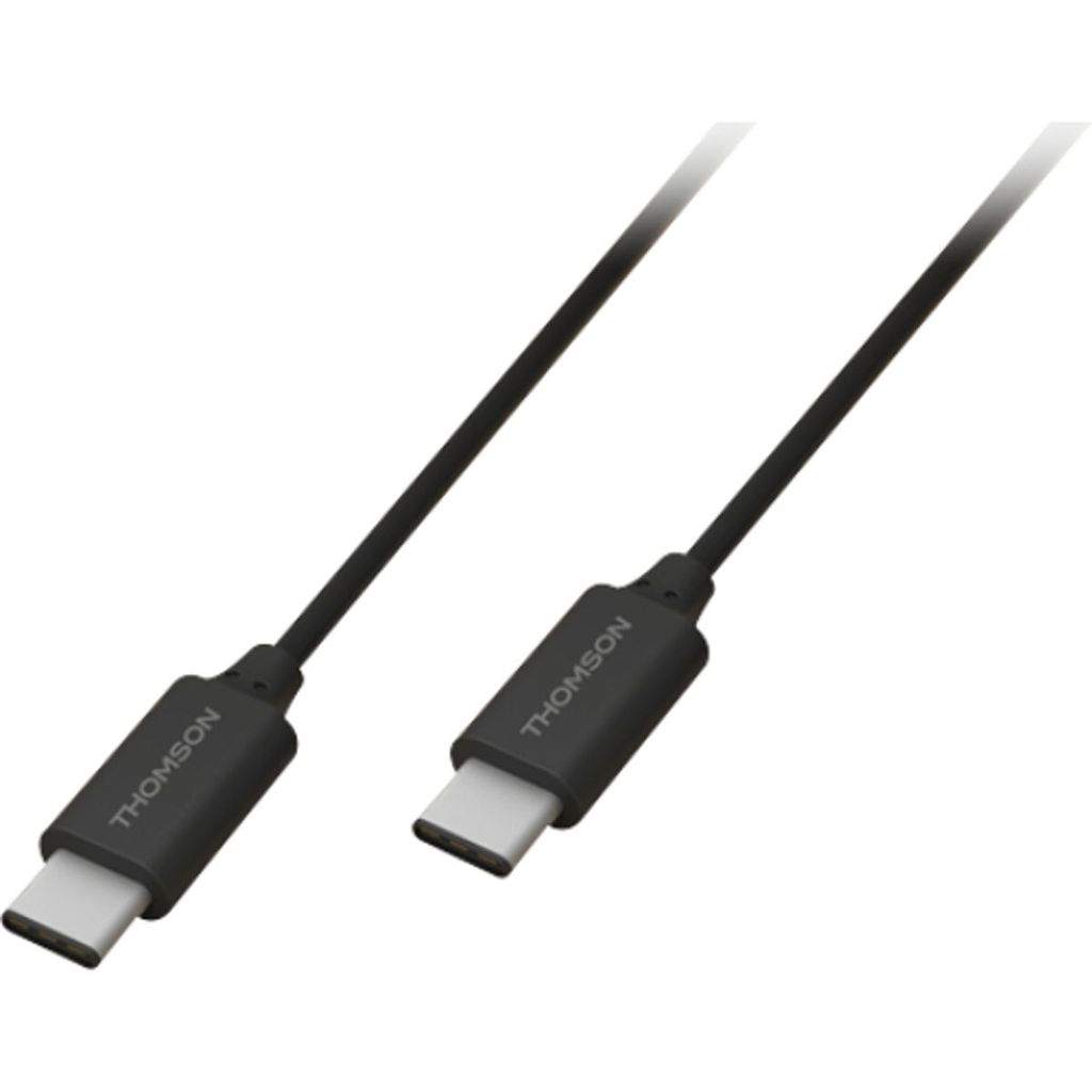 THOMSON, USB-C/USB-C-Lade- und Synchronisierungskabel – 3 A, Schwarz