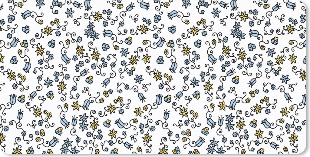 MuchoWow® Mauspad Mousepad Mädchen - Blumen - Muster - Produktbild 
