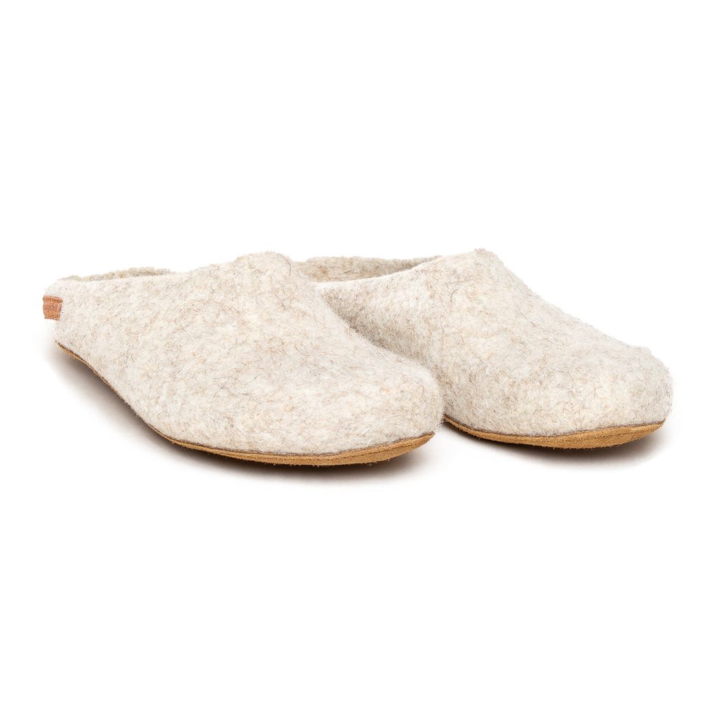 Magicfelt Filz Pantoffeln Aus 100% reiner Shetlandwolle, Mit Ledersohle, Anatomisch geformt