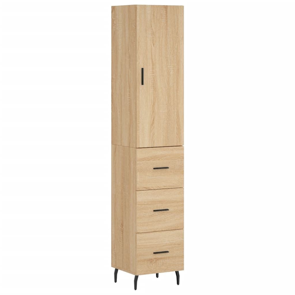 Highboard Sonoma-Eiche 34,5x34x180 cm Holzwerkstoff