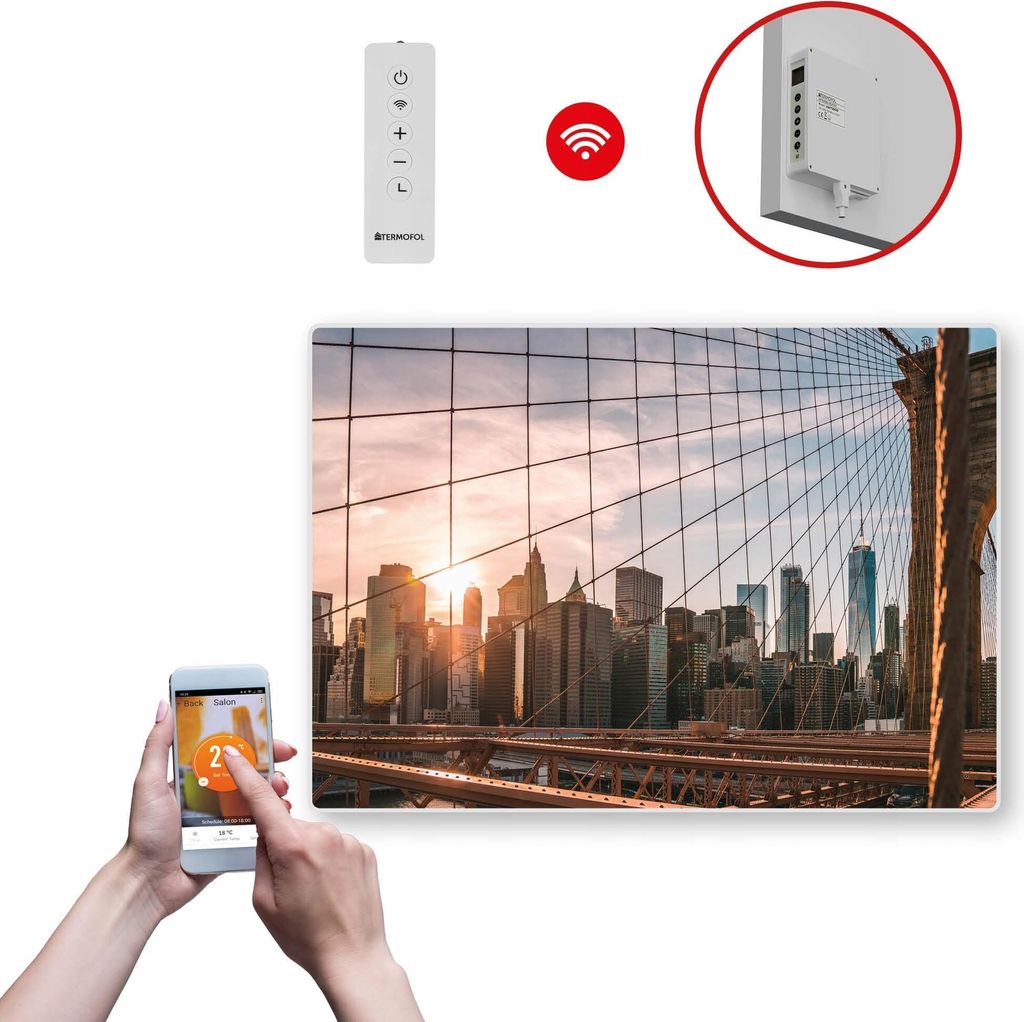 Termofol TF-SWT Infrarot Wandheizung - Wandheizung Elektrisch - Brücke - 500W - 60x85 cm