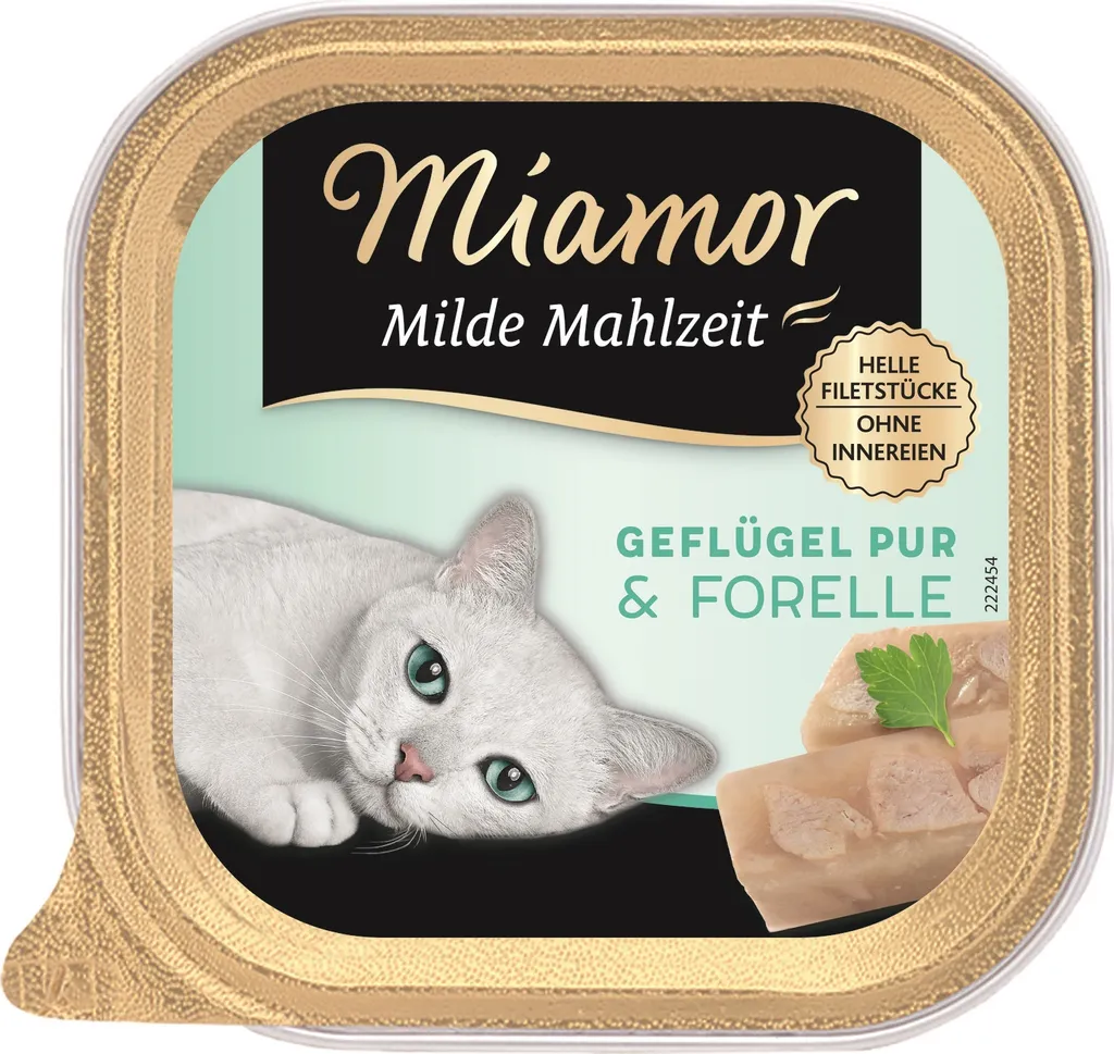 Miamor Milde Mahlzeit Pollame e Trota 100g x 16 | Cibo Umido Alta Digeribilità