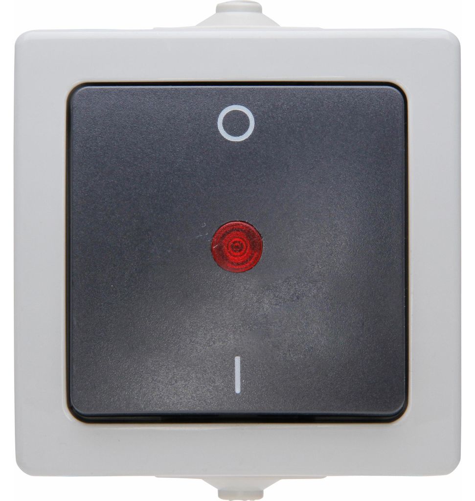 KOPP Feuchtraum-Schalter Nautic 565296007, beleuchtet, grau Produktbild 