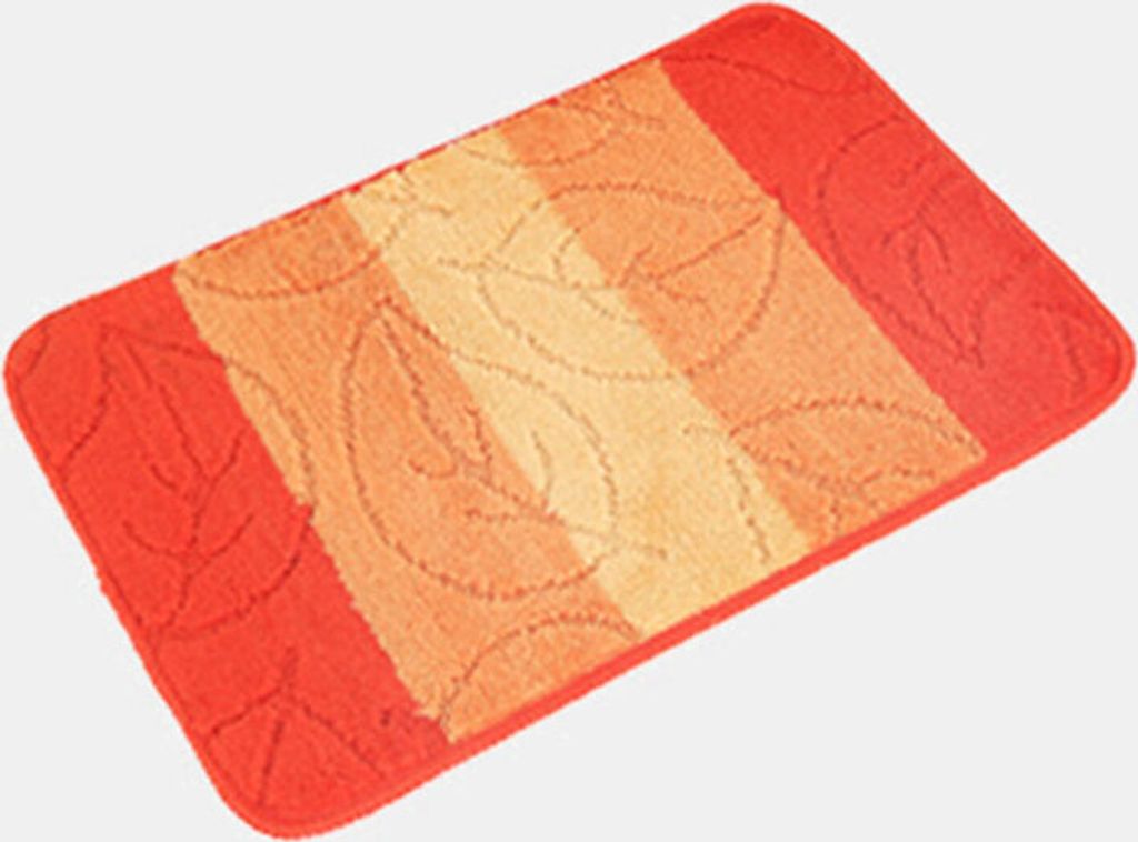 Polypropylen Badezimmer Schlafzimmer Teppichboden Blätter und Streifen Muster Non-Slip Wohnzimmer Küche Mat - #1