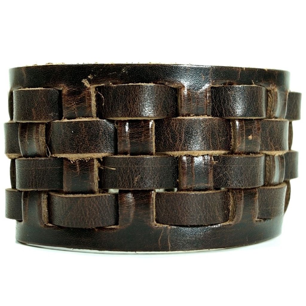 CJBB1951 Herren Armband Leder braun 20,5 cm