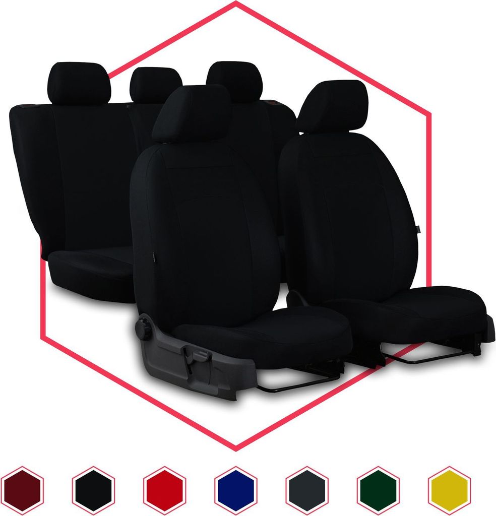 Sitzbezüge Auto Universal Schonbezug Sitzschoner für Ford Fiesta MK4 Schwarz Set