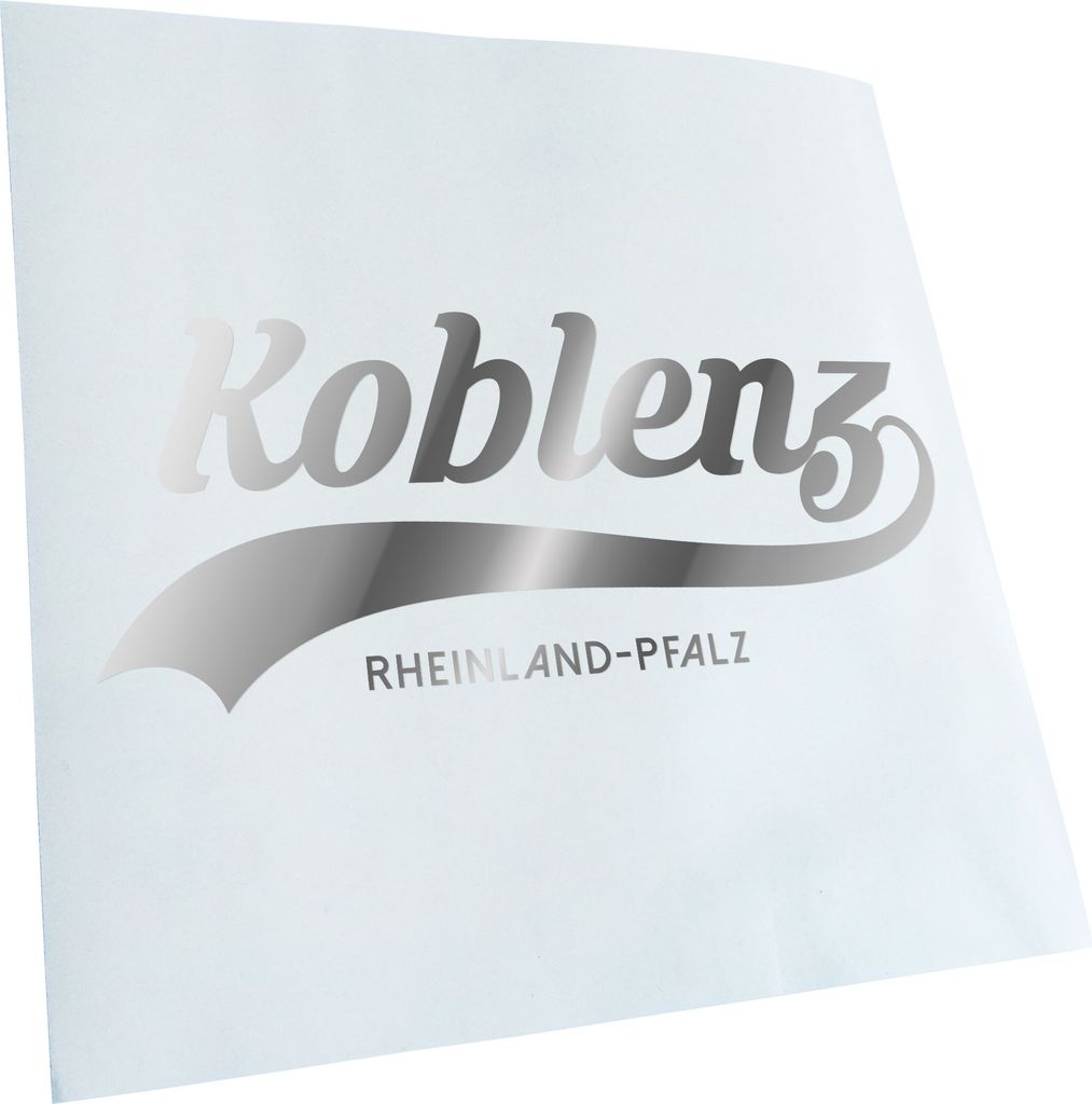 Kiwistar - Autoaufkleber - Koblenz Rheinland-Pfalz - Chrom - 24x10cm - Aufkleber für Auto, Laptop, Fahrrad, LKW, Motorrad mehrfarbig JDM Decal Racing