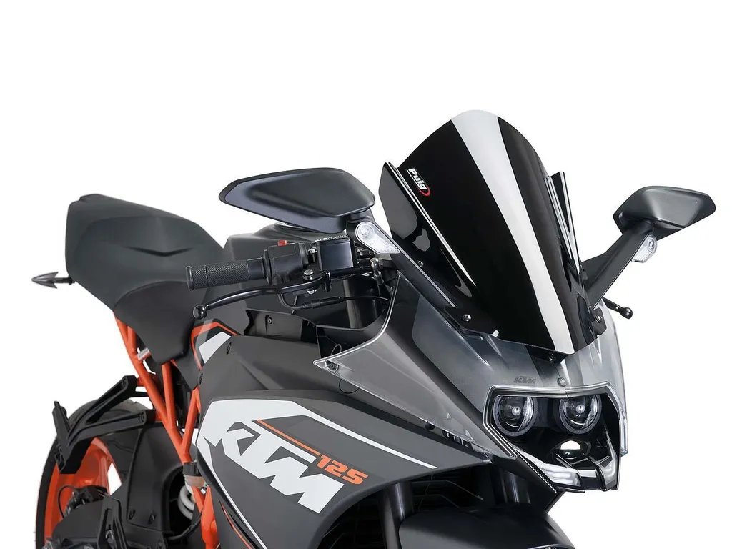 Écran Racing Noir PUIG 410x320mm KTM - Homologué ABE Haute Résistance