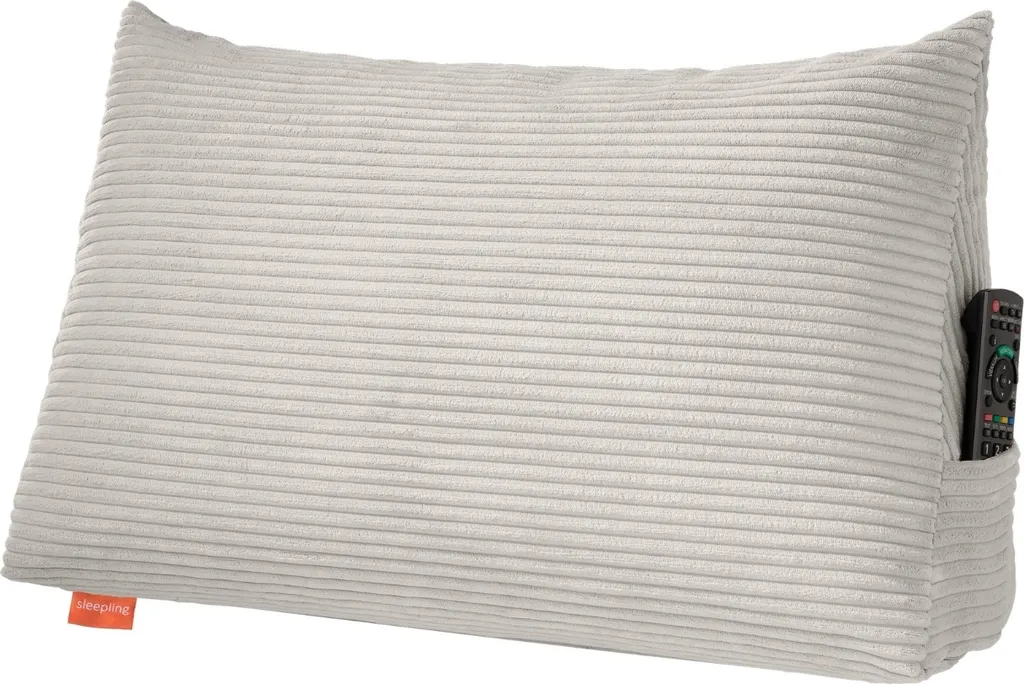 Cuscino Schienale sleepling 70cm Velluto a Coste Beige per Letto e Divano